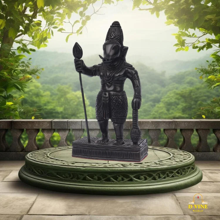NATURAL THAVALAI MADASAMY KARUNGALI STATUE